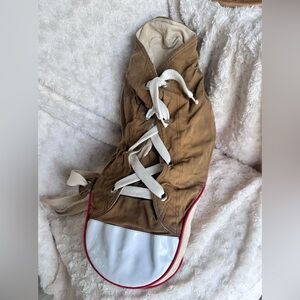 LOOK Vintage Brown High Top Sneaker Canvas Tote Bag